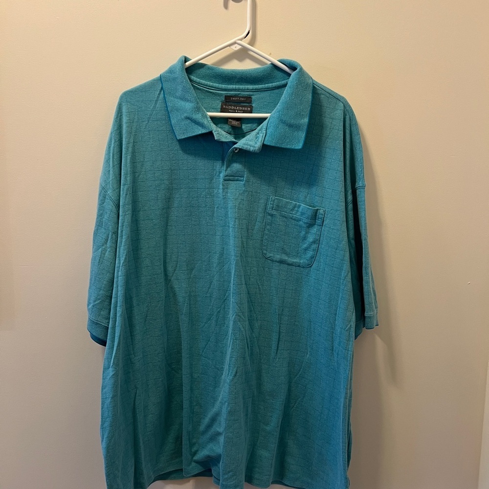 Saddlebred Men's Teal Polo Shirt